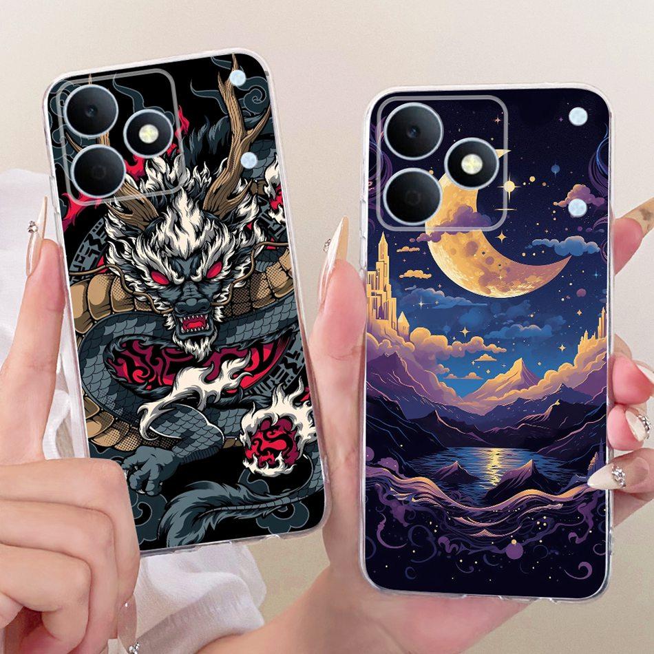 For Realme Note 80 2026 Cool Dragon Tiger Pattern Phone Case For Realme Note80 RMX5388 Soft Silicone TPU Cases Bumpers