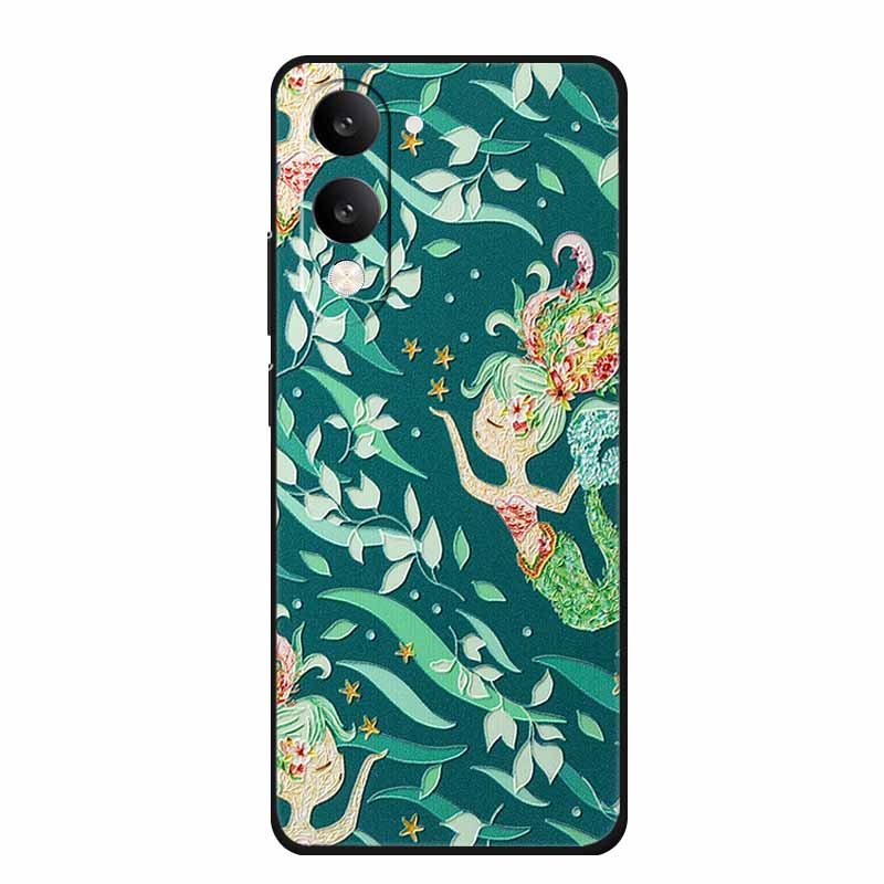 3D Emboss Case For Vivo iQOO Z10 Lite Phone Case Coque Flowers Silicone Soft Back Cover For Vivo Y29S Y29T Y19s GT 5G Case Funda