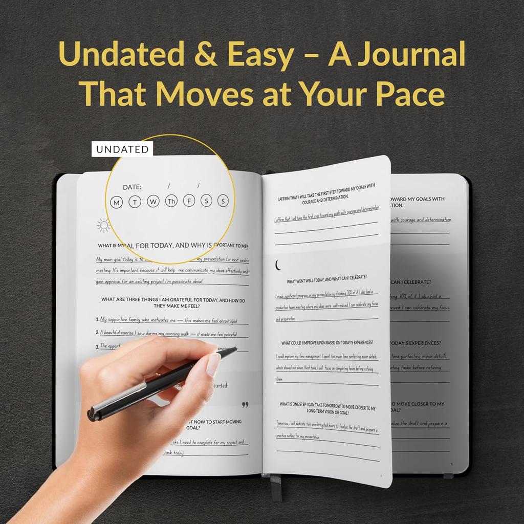 Foundations of Self Mastery Journal – Guided Daily Planner for Men & Women | Goal Setting, Gratitude, Manifestation, Affirmation, Reflection,