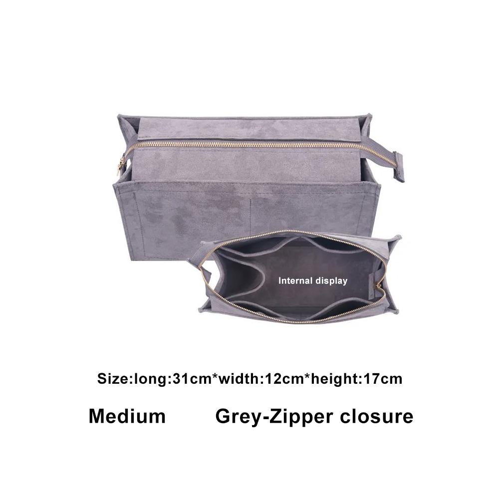 Large Capacity Tote Bag Organizer Makeup Storage Felt Insert Bag Organizer Custom Size Insert Bags for Toiletries Accessories