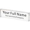 IEEK Acrylic Desk Name Plate, Clear Acrylic Block Nameplate Double Sided Holder, DIY Personalized Name, 2.5x10 Inch