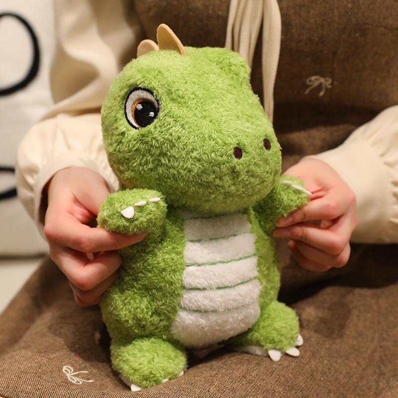 25/35/45CM Dinosauri Verdi Carini Peluche Morbido Animale Ripieno Bambola Rassicurante Compagno Per Camera da Letto Regali di Natale