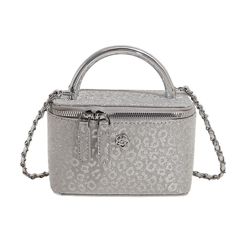 

Rhombus embroidery thread shoulder small bag women s new spring and summer versatile chain messenger bag popular portable small square bag small цветной печати леопарда