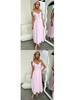 2026 European Spring/Summer Spaghetti Strap Ruffle Dress - Casual Loose Vacation Wear for Women