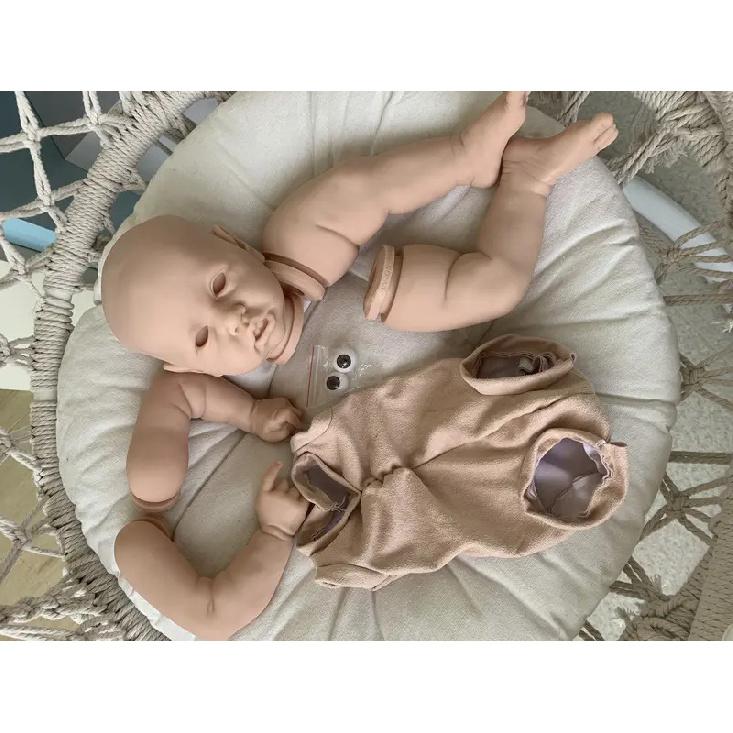 NPK Reborn Baby 22 Inches Lifelike Newborn Cute Liam Vinyl Unpainted Unfinished Parts DIY Blank Doll Kit