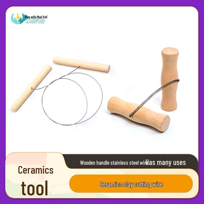Pottery Tools: Clay Cutting Wire & Rope for Wheel Throwing and Straight Line Cutting