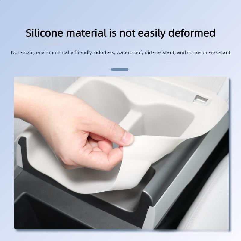 For BYD ATTO 2 2025 2026 Center Console Wireless Charger Silicone Mat All In One Cup Holder Pad Anti Slip Car Accessories