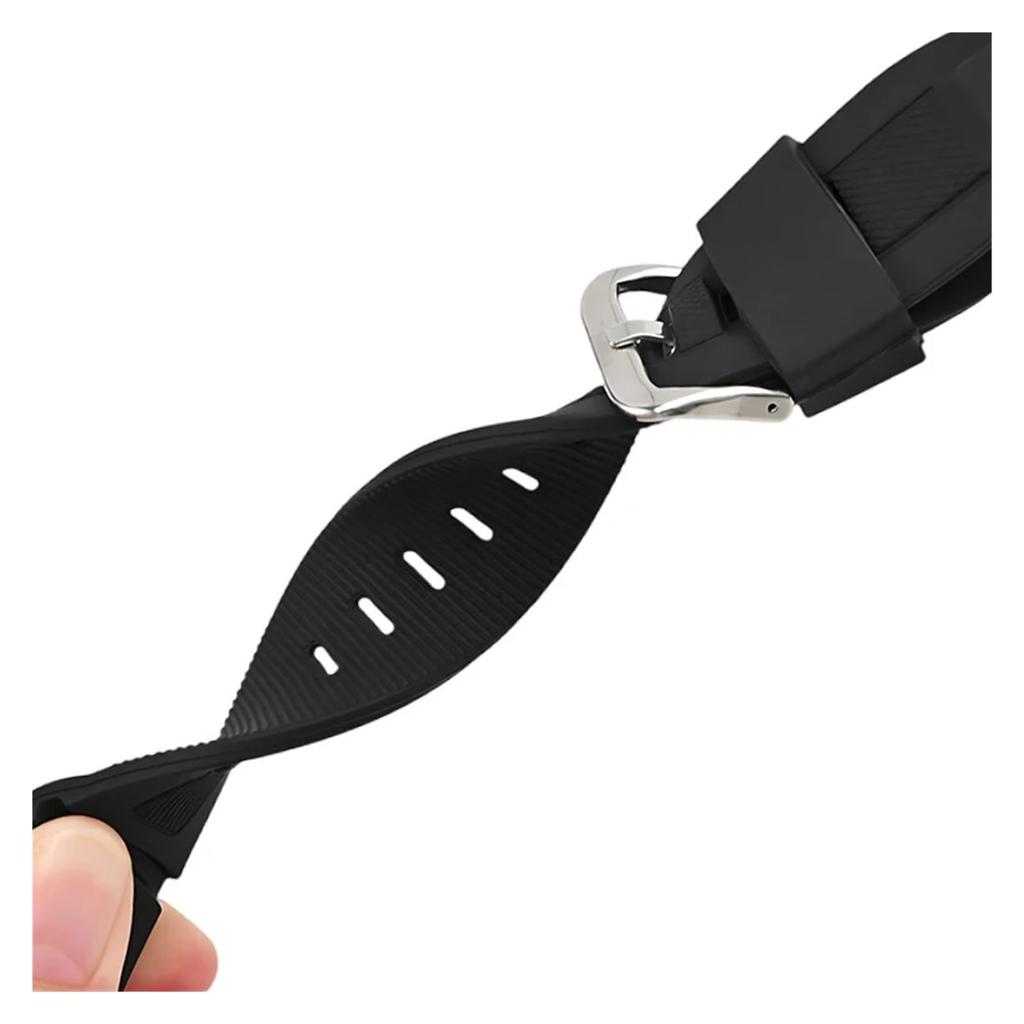 CSNVSAS TPU Silicone Strap for Casio PROTREK Series Replacement Sport Waterproof Resin Watch Band Bracelet PRW-1500 PAW-1500 PRG-130 - Men's (Black