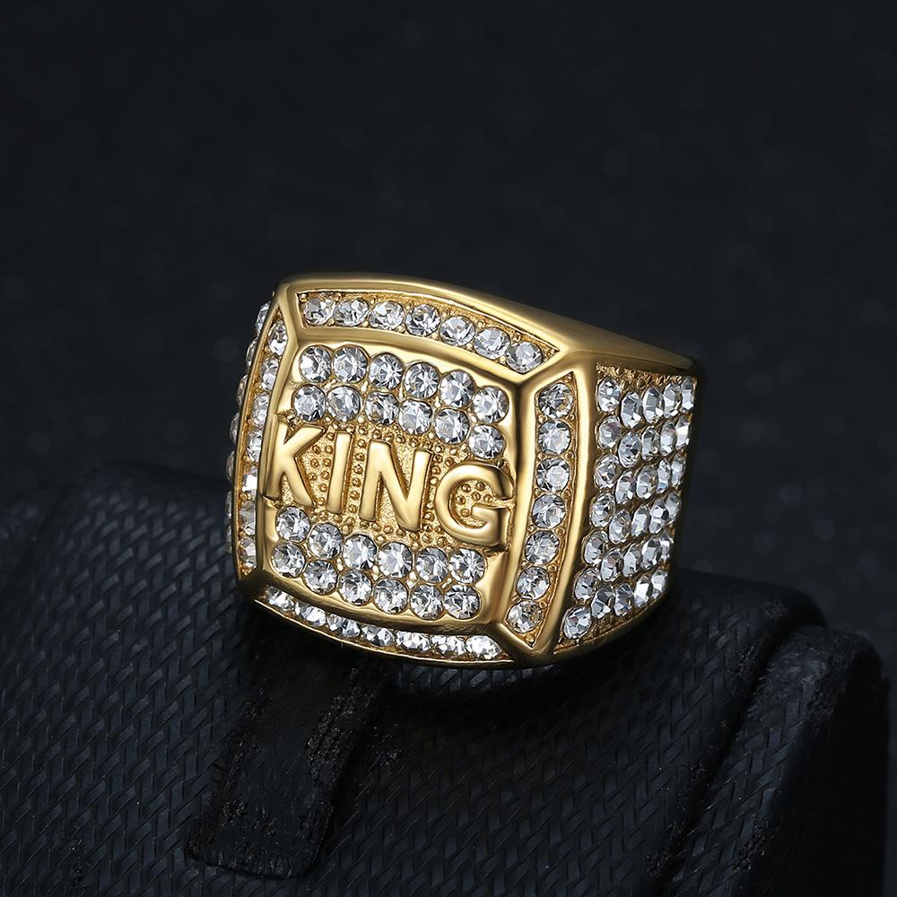 KING Stainless Steel Ring Boyfriend Trendy Jewelry Men's Gift