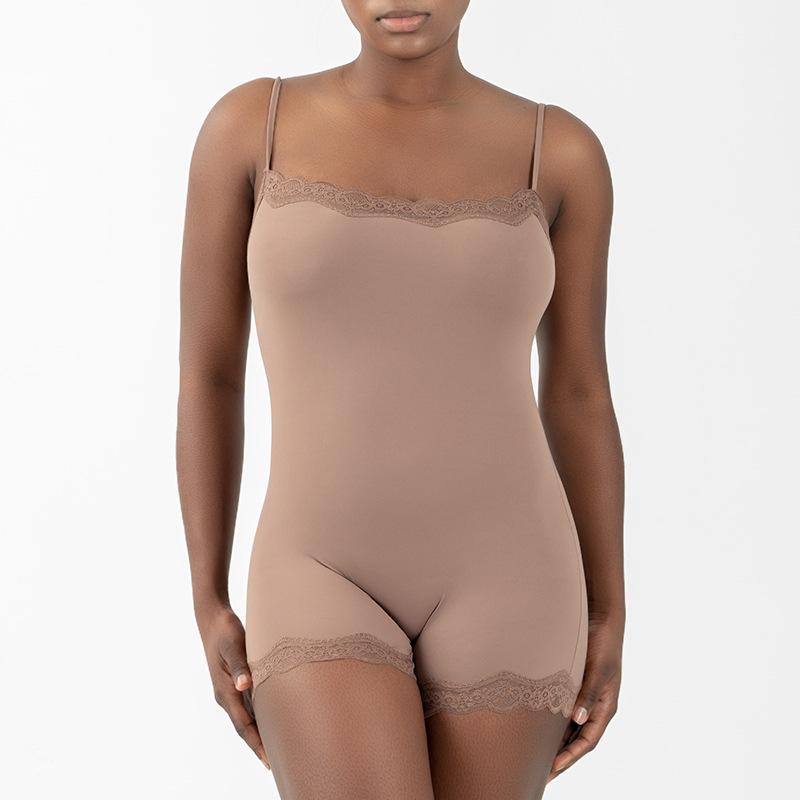 European & American Lace Suspender Bodysuit – Sexy, Breathable, Skin-Friendly Nude Sportswear