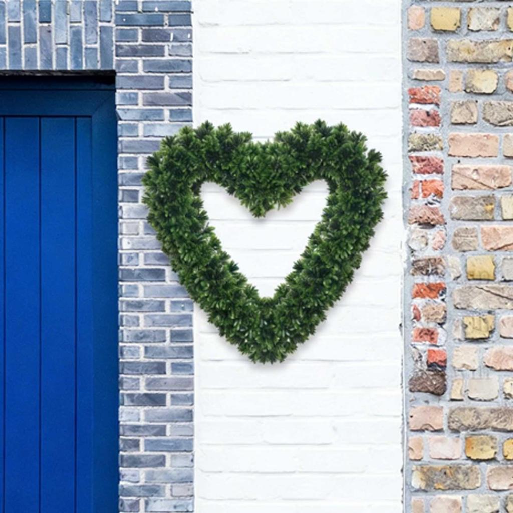 Simulation Artificial Green Leaves Wreath Artificial Greenery Yard Signs for Home Wall Window Farmhouse Hanging Decoration