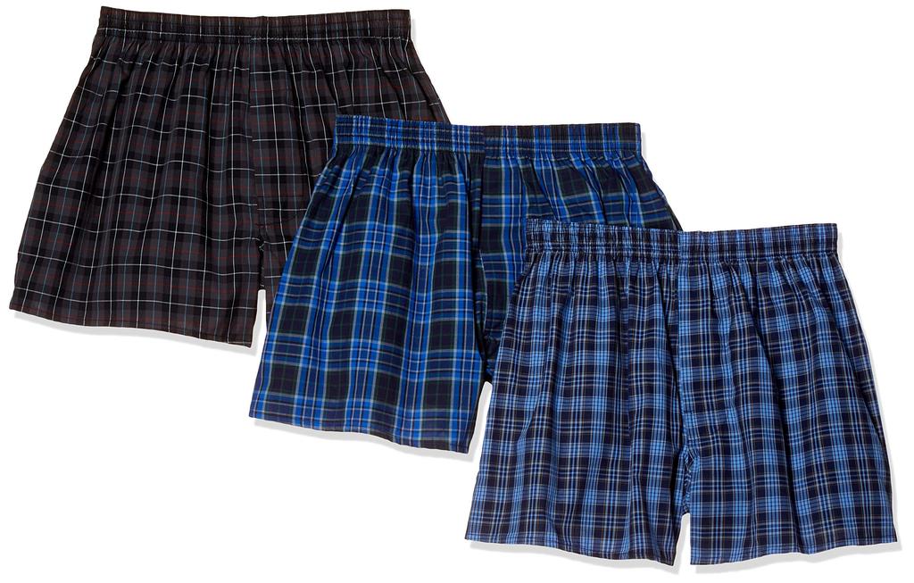 front assorted loose seam all L [B.V.D.] Trunks, opening, 3-piece set, set, fit, 3-piece design, 100% cotton, seasons, RT301S-3P, men's, assorted,