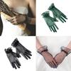Stylish Short Gloves Full Finger Gloves Wrist Length Short Gloves Tulle Gloves Party Gloves for Prom Party Tea Parties