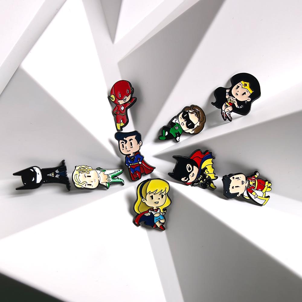Creative Alloy Anime Superhero Brooch - European & American High-End Accessory