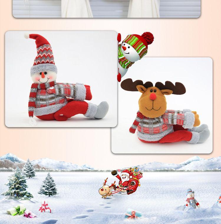 Vánoční kreslená panenka, ozdoba na závazek závěsů pro hotely a restaurace