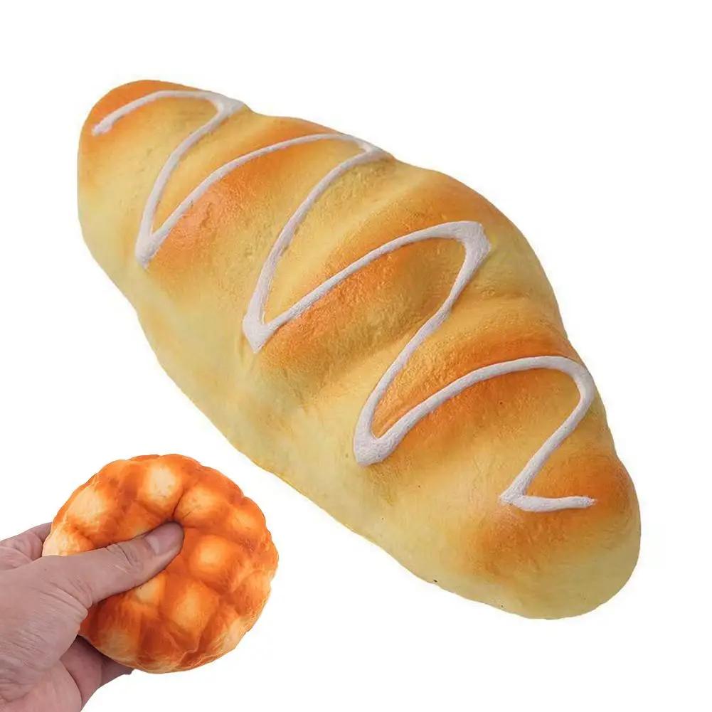 Toys Bread-themed Soft Elastic Squeezing Toy Food Simulation Decompression Stress Ornament Fun Relaxing Gift Present Decor Anti Hom V4j8