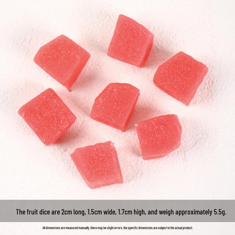 Miniature Fruit Cube Toys: Pitaya, Mango, Kiwi - Fruit Salad Platter Accessories