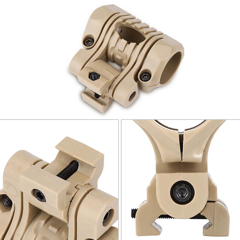 Plastic Quick Release Flashlight Clamp Clip Mount Accessory for Fast Helmet (Tan)