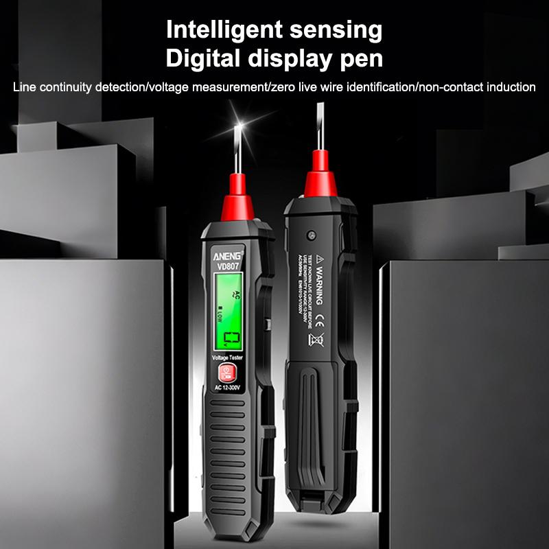 One-Word Induction Portable 50/60Hz Smart Electric Pen Tester Ncv Sensor Ac 12-300V Non-Contact Wire Detector Tools