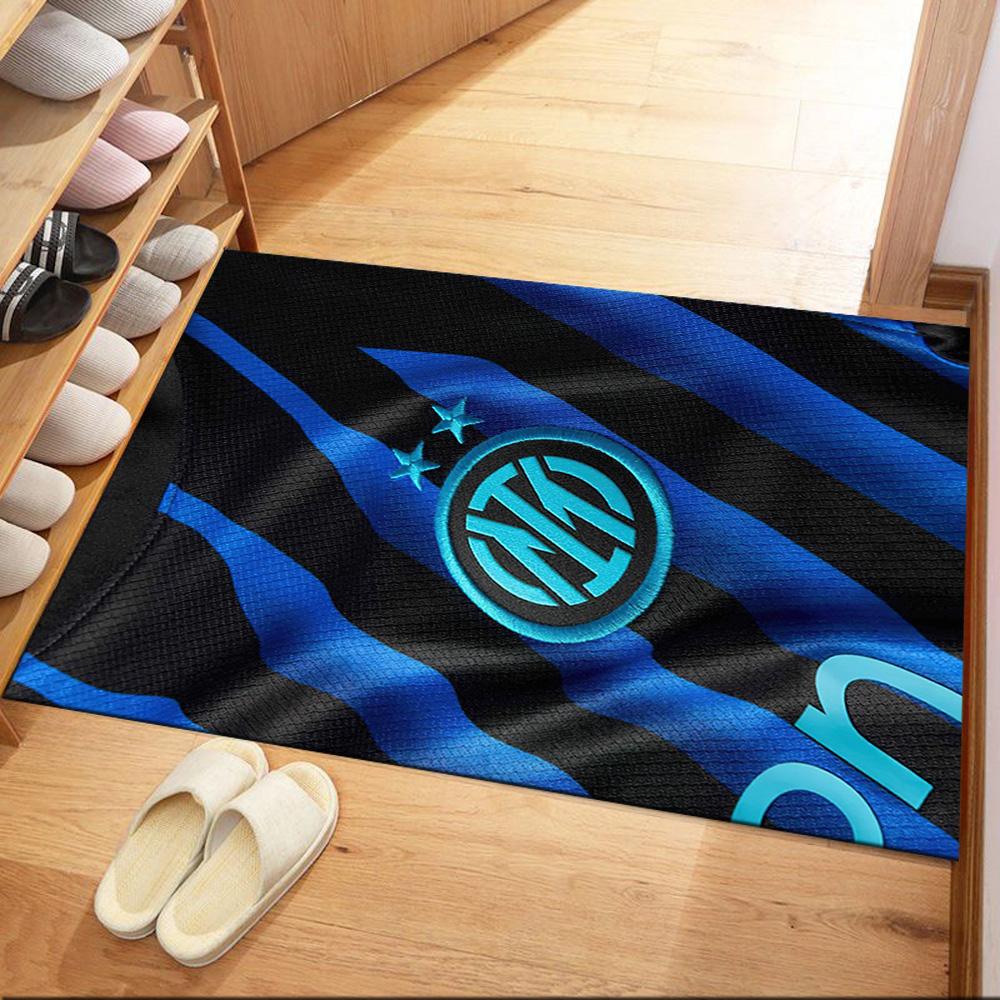 Inter Milan Floor Mat Suitable For Foyer Outdoor Decorate Room Entryway Antislip Rug Anime Office Decor Luxury Gift For Birthday Christmas Wedding