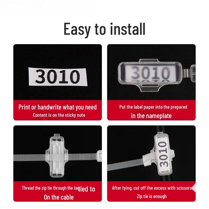 Waterproof Transparent Cable ID Tags