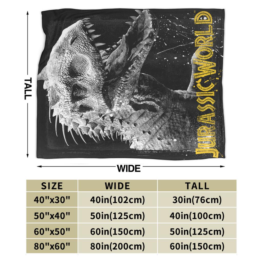Jurassic World Indominus Rex Blanket  Warm Print Plush Throw Blanket For Home Decor Picnic Flannel Bedspread Bed Cover