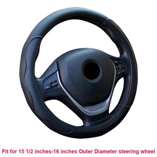 Car Steering Wheel Cover Large-Size for 15 1/2 inches-16 inches Outer Diameter