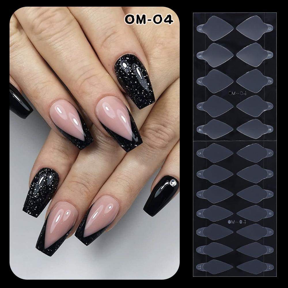Form Poly Nail Gel System Extension French Line French Forma Dual Sticker Silicone for Dual Forms
