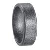 Men's Retro Trendy Ancient Silver Flat-Edged Ring with European American Cross Design