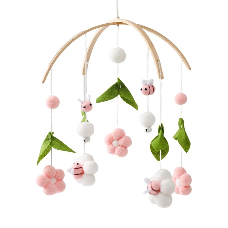 Baby Mobile Rattles Toys 0-12 Months For Newborn Crib Crochet Animal Bed Bell Toddler Rattle Carousel For Cots Kid Musical Toys