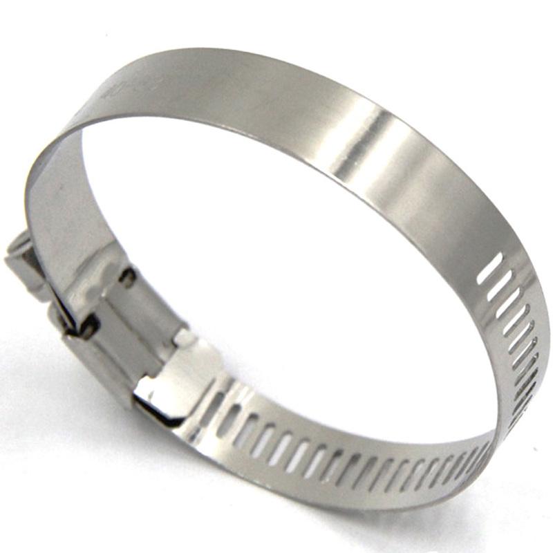 1/2pcs 304 Sino American Style Throat Clamp Band Width 12mm Clamps Stainless Steel Hose Clips Car Fuel Hose Pipe Clamps