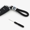 BAIJ1 2025 Car logo Keychain With Car Logo Metal Keychain Nylon Braided Rope Key Ring For BMW E90 E60 E61 E93 E87 E36 E46 E39 E53