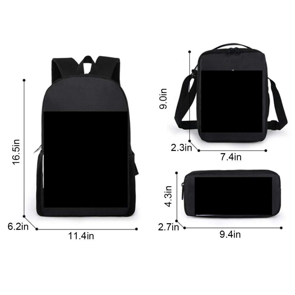 Zaino Borsa da Viaggio per Laptop Set da 3 Pezzi Zaino Scolastico, Astuccio, Zaino