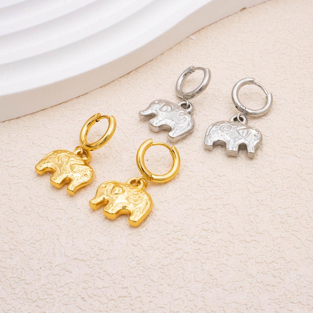 New Summer Collection Elephant Dangle Earrings Jewelry for Women with Hypoallergenic Style Pendant Stud Earrings Gifts