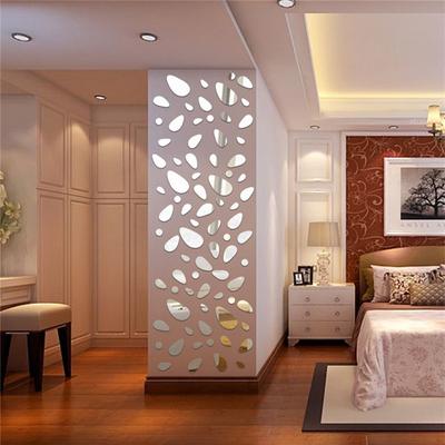 12pcs 3D Mirror Removable Wall Sticker for Living Room Bedroom TV Background Mirror Mural Wall Decal Modern Art DIY Home Decor