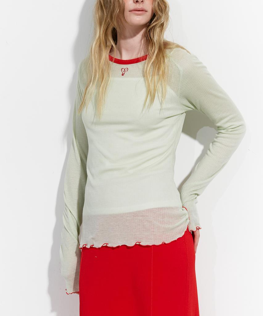 MAGGIE Ribbed T-Shirt (Mint)