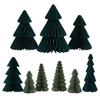 3Pcs Origami Christmas Tree Ornament Honeycomb Christmas Tree Paper Christmas Tree for Halloween Garden Indoor Home Decor