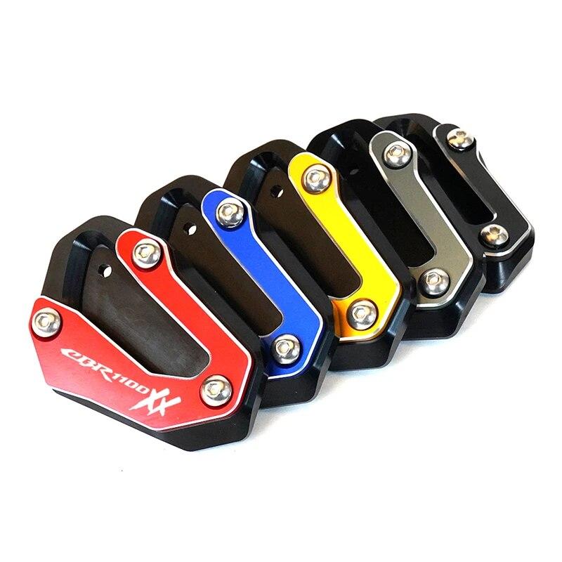 For HONDA CBR1100XX CBR 1100 XX 1100XX CBR1100 XX 1996-2008 Motorcycle CNC Support Plate Kickstand Foot Side Stand Extension Pad