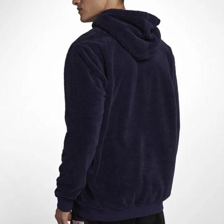 Air Jordan Flight Fleecegefütterter warmer zweifarbiger Sport-Hoodie für Herren Hoodie Blau AH6251-416