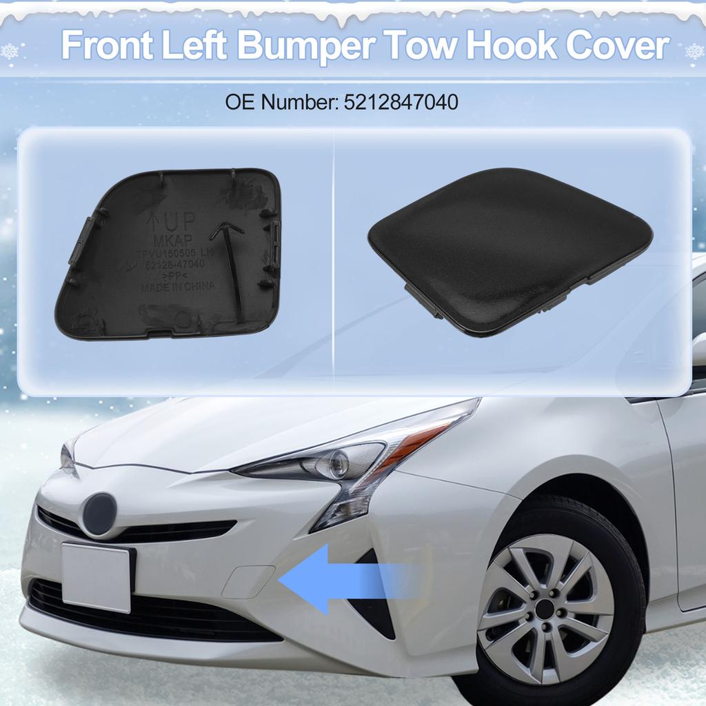 UXCELL Left Front Car Tow Hook Cover Cap for Toyota Prius V 2014-2017 No.5212847040