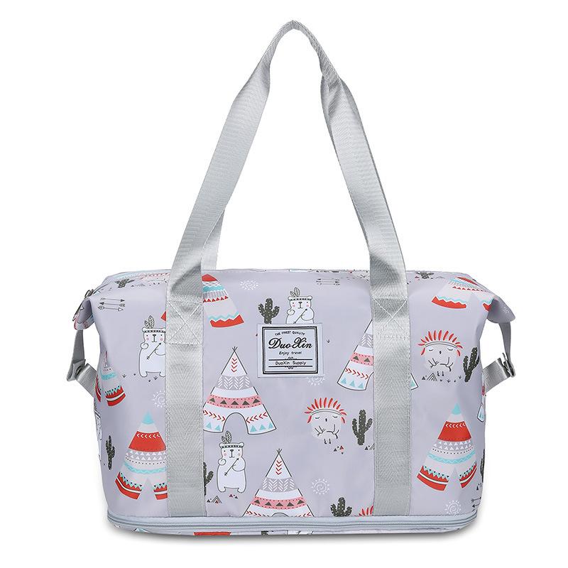 

Складные дорожные сумки большой вместимости для женщин, спортивная сумка для хранения для спортзала, йоги, на плечо, для мужчин, водонепроницаемая, дорожная сумка-дафл