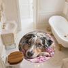 Australian Shepherd pattern round rug,Carpet Rug for Living Room Bedroom  Playroom ,Non-slip Floor Mat,Holiday Gifts and Birthday Gifts.