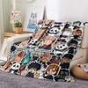 1PC Jujutsu Kaisen Patterned Flannel Blanket Suitable For All Seasons For Home Decor Warmth And Comfort Gifts Holiday Present