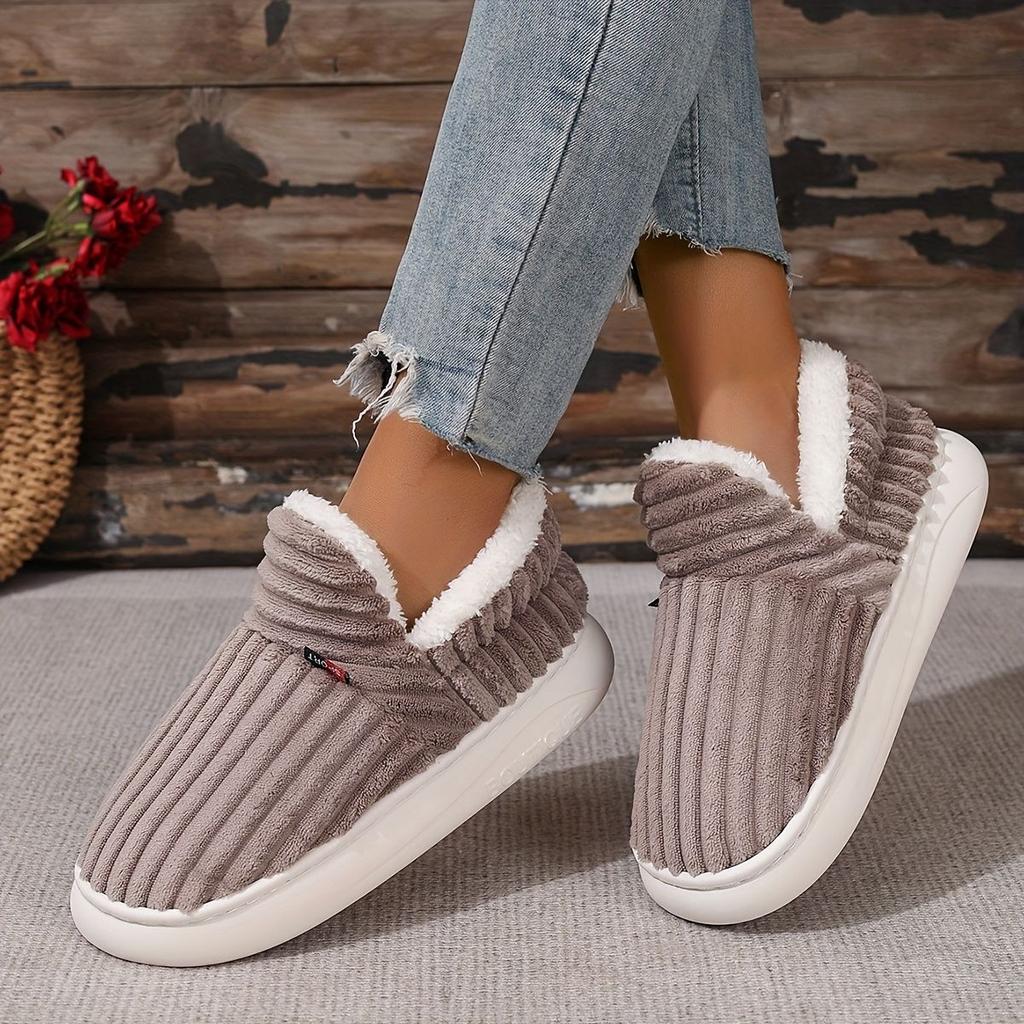 Customizable Cross-Border Cotton Shoes for Men and Women - Non-Slip Indoor/Outdoor Slippers with Heel Cover