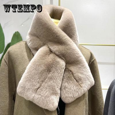 Unisex Winter Faux Fur Sjaal - Dik, Gebreid, Zacht en Stijlvol Accessoire voor Trendy Warm Comfort