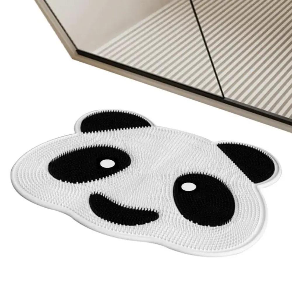 Alfombrilla de masaje con forma de panda de dibujos animados, almohadilla de suelo versátil, alfombrilla antideslizante para baño