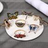 2 PCS Western Restaurant Hotel Table Decoration Napkin Buckle, Cute Butterfly Dragonfly Bee Napkin Ring, Creative Napkin Ring