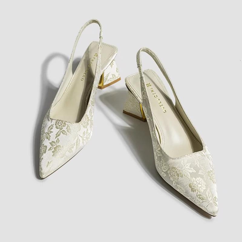 

мода Элегантные босоножки с открытой пяткой Женские летние туфли Розовые Черные Телесные туфли на среднем каблуке Туфли с закрытым носком Офисные туфли для вечеринок Женские 35 хаки