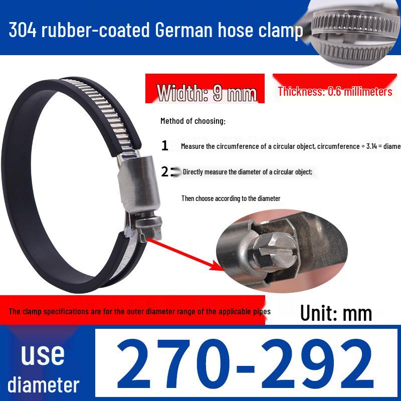 Expanded German-Style Quick-Release 304 Stainless Steel Hose Clamp