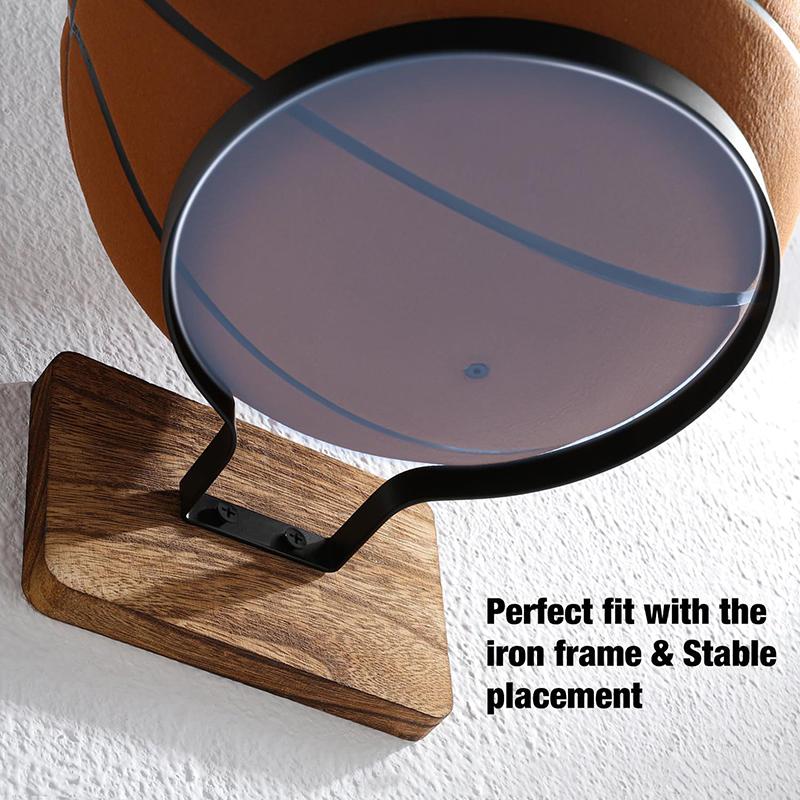 Basketball Wall Mount Ball Wall Holder Wood Metal Ball Display Stand Wall Rack Storage Rack Ball Organizer Soccer Wall Mount